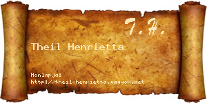 Theil Henrietta névjegykártya